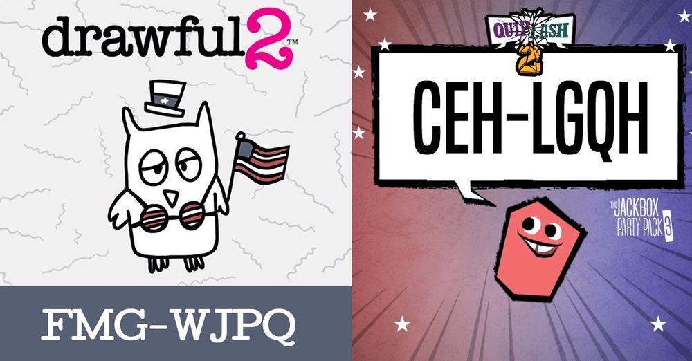 Play These Fourth of July Episodes of Quiplash 2 and Drawful 2!