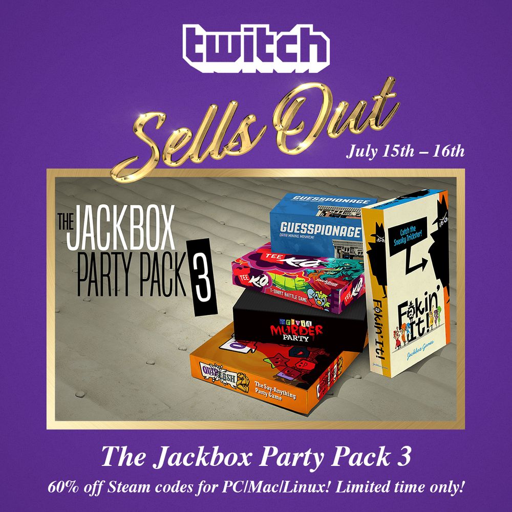 Jackbox Games Partners With Twitch for Twitch Sells Out!